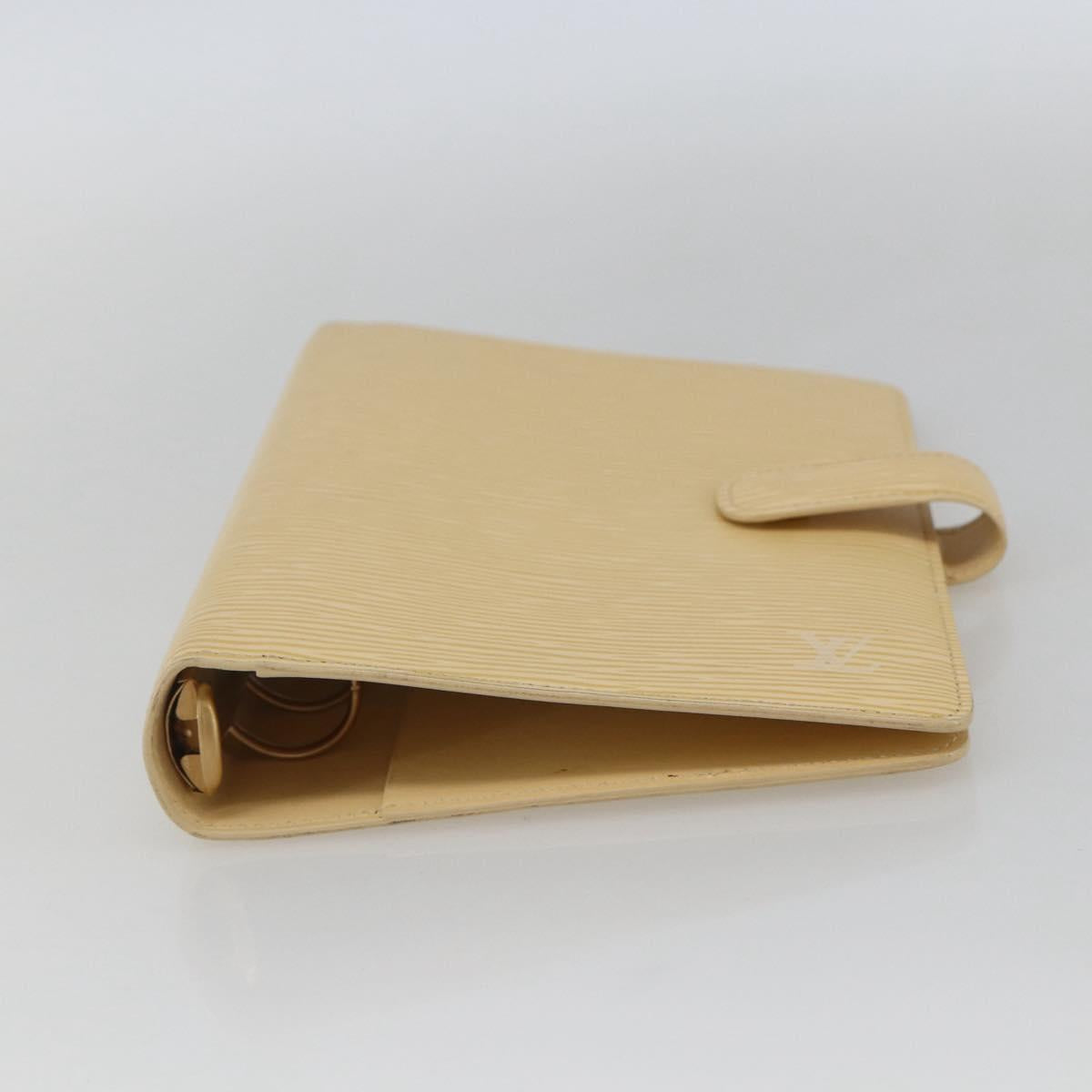 LOUIS VUITTON Epi Agenda MM Day Planner Cover Vanilla R2004A LV Auth 163109