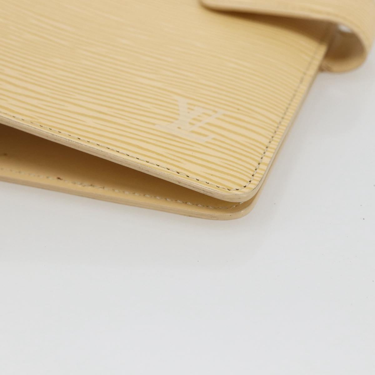 LOUIS VUITTON Epi Agenda MM Day Planner Cover Vanilla R2004A LV Auth 163109