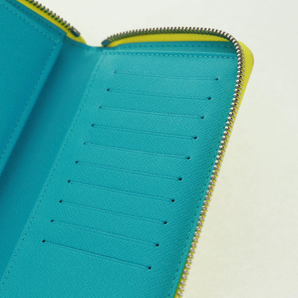 LOUIS VUITTON Playground Zippy Wallet Vertical Wallet Yellow M82005 Auth 163113SAM