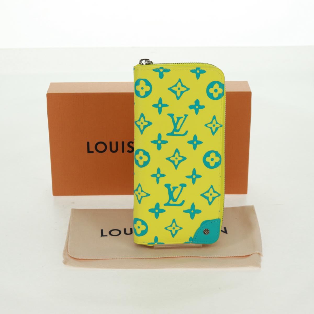 LOUIS VUITTON Playground Zippy Wallet Vertical Wallet Yellow M82005 Auth 163113SAM
