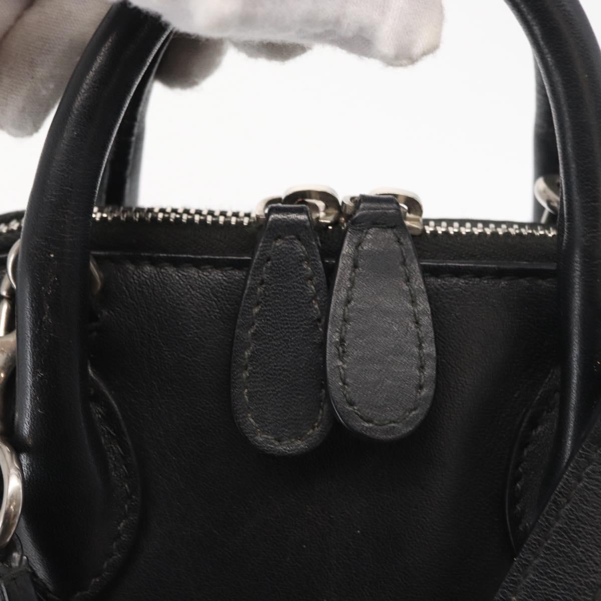 BALENCIAGA I LOVE TECHNO Villetop Handle XXS Bag Black 550646 Auth 163114V