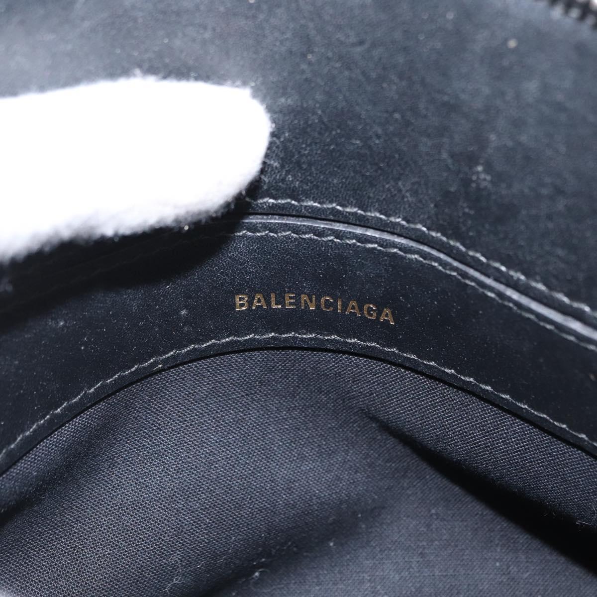 BALENCIAGA I LOVE TECHNO Villetop Handle XXS Bag Black 550646 Auth 163114V