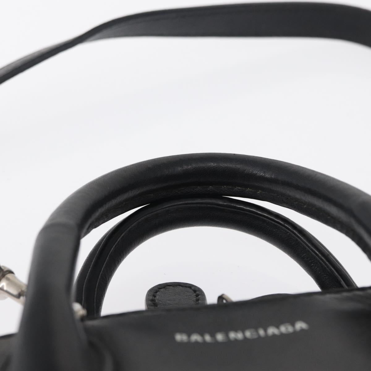 BALENCIAGA I LOVE TECHNO Villetop Handle XXS Bag Black 550646 Auth 163114V