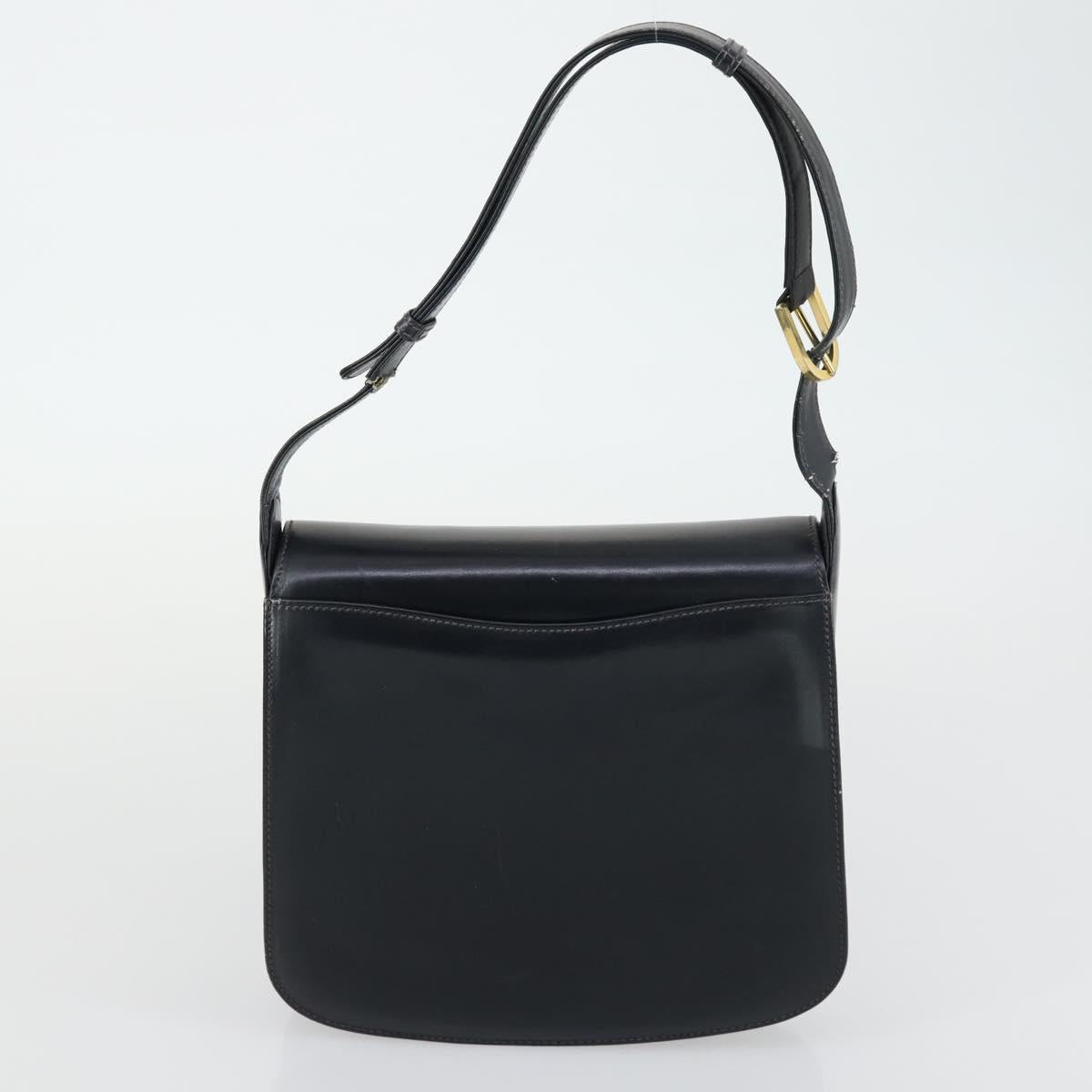 GUCCI Shoulder Bag Leather 2 Set Black Auth 163116