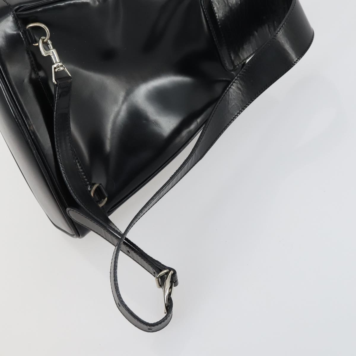 GUCCI GG Canvas GG Micro Supreme Bamboo Bag Leather PVC 4 Set Black Auth 163118