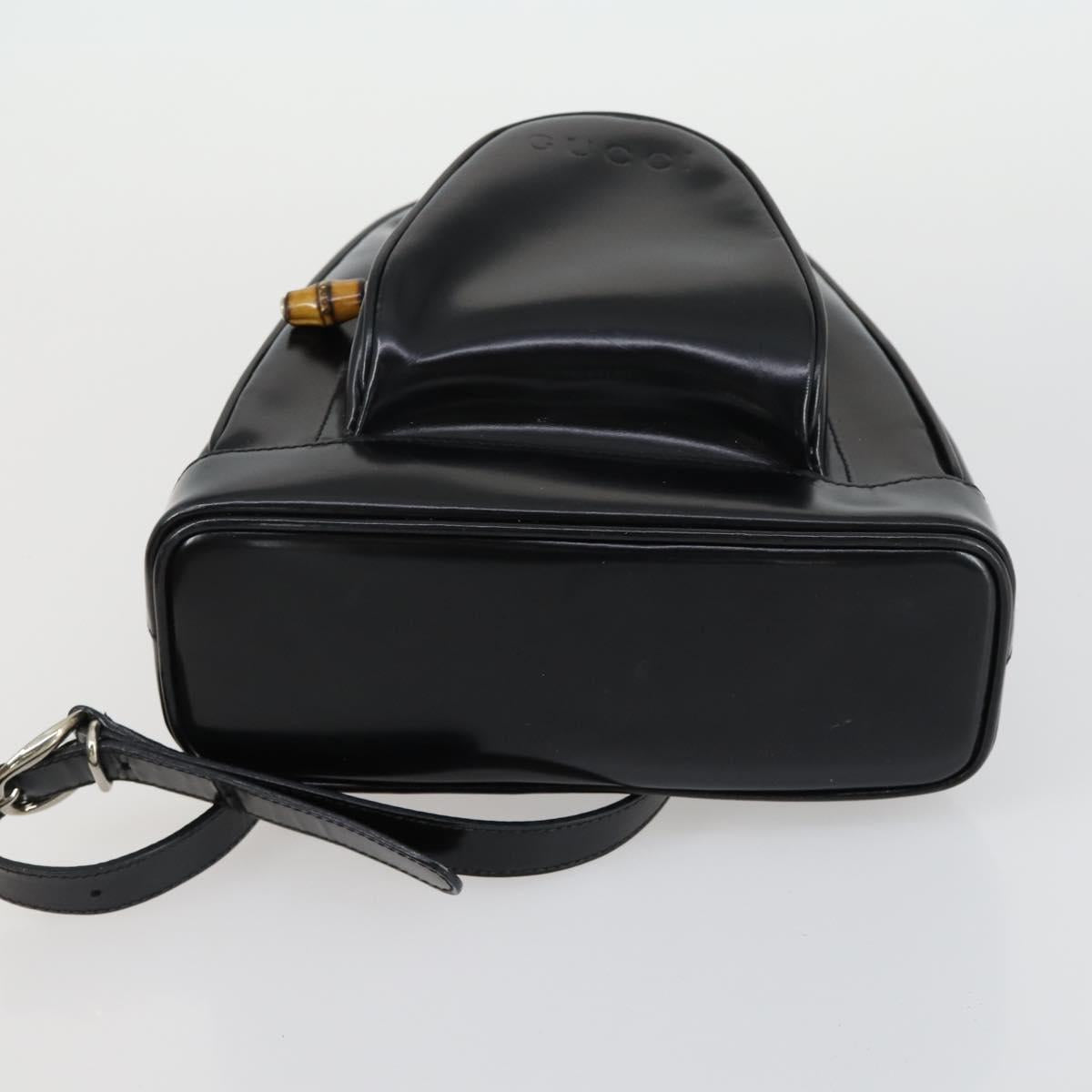 GUCCI GG Canvas GG Micro Supreme Bamboo Bag Leather PVC 4 Set Black Auth 163118
