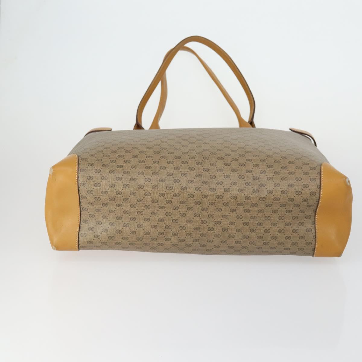 GUCCI GG Canvas GG Micro Supreme Bamboo Bag Leather PVC 4 Set Black Auth 163118