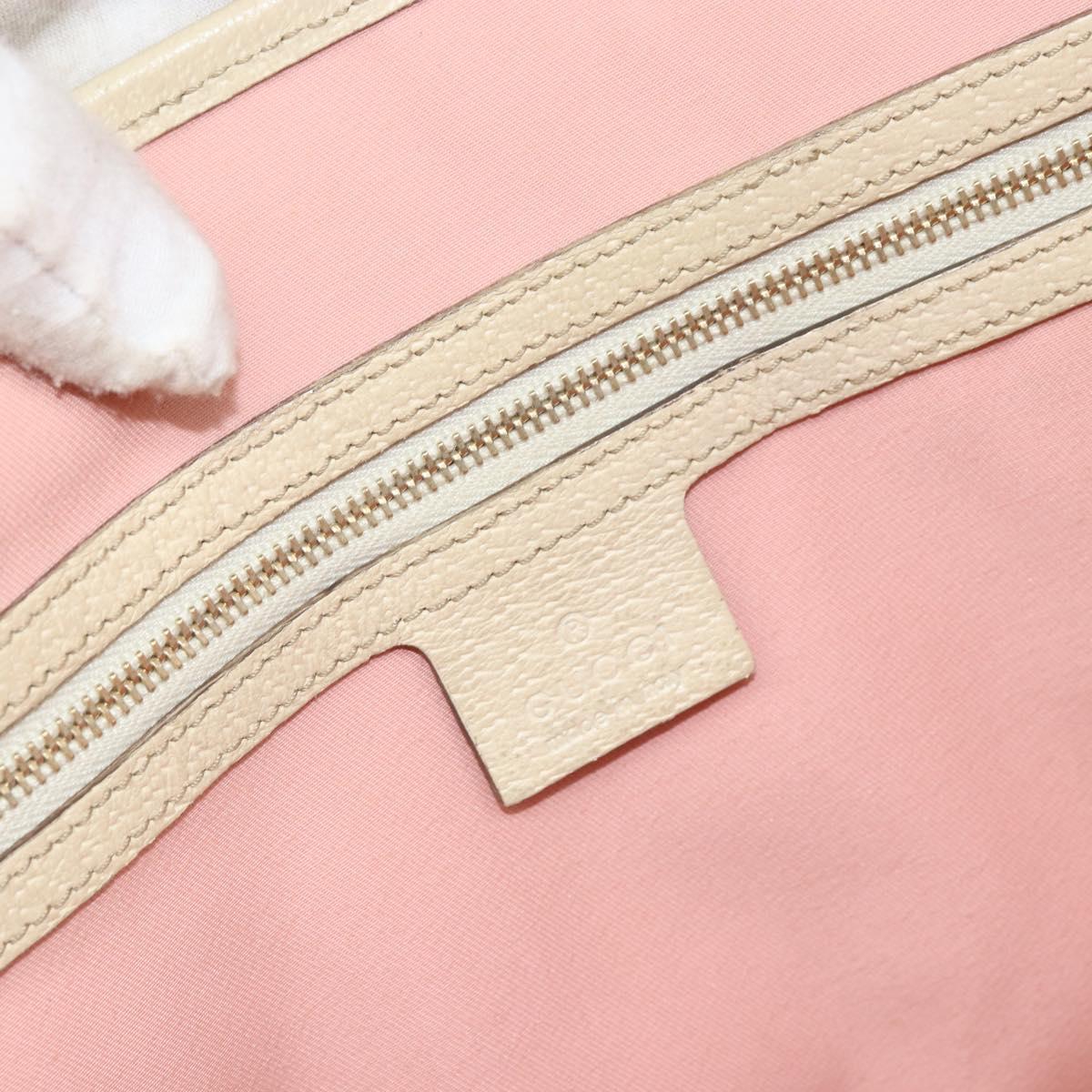 GUCCI GG Canvas Sherry Line Tote Bag Pink Gold 137896 Auth 163130