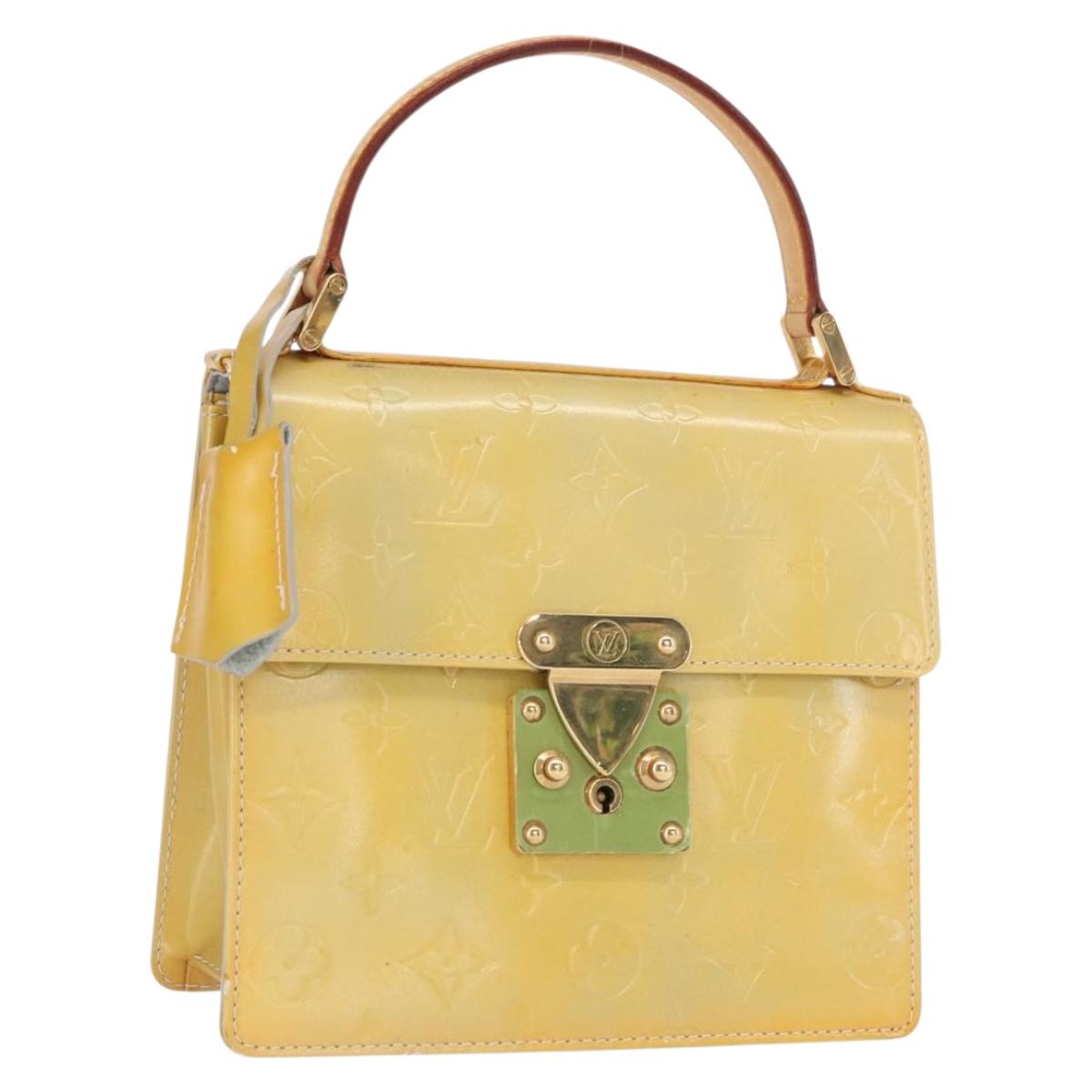 LOUIS VUITTON Monogram Vernis Spring Street Hand Bag Gris M91029 LV Auth 163132