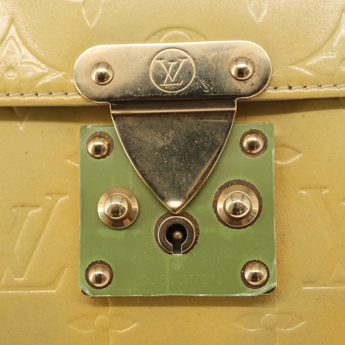 LOUIS VUITTON Monogram Vernis Spring Street Hand Bag Gris M91029 LV Auth 163132