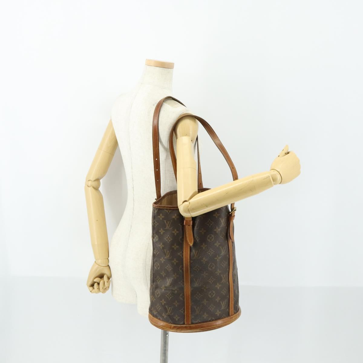 LOUIS VUITTON Monogram Bucket GM Shoulder Bag M42236 LV Auth 163140