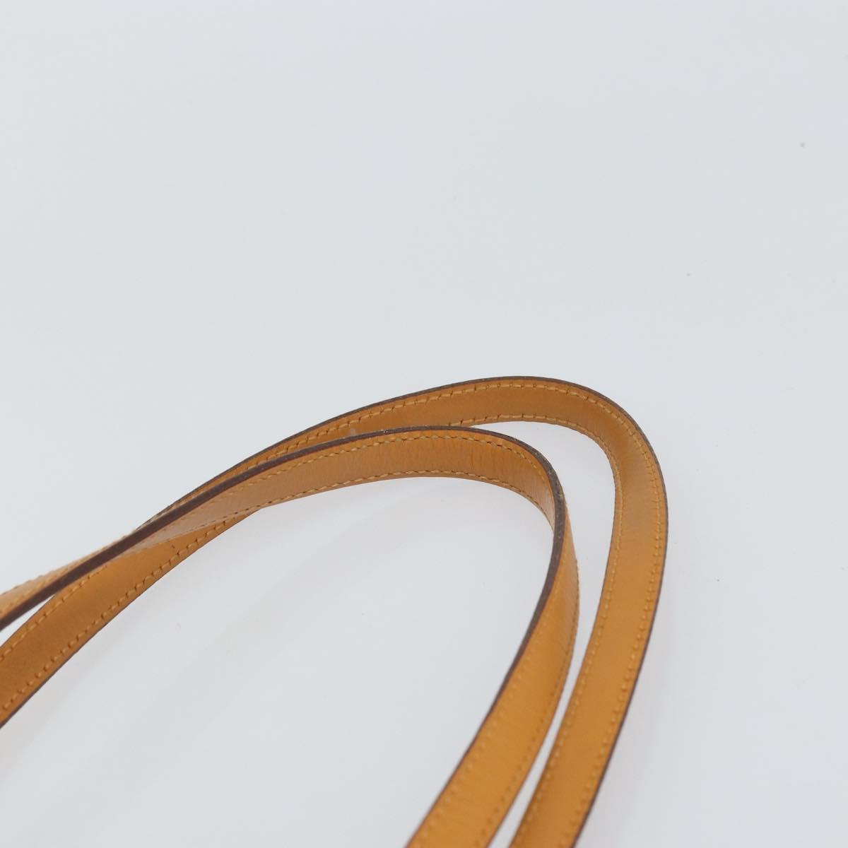 PRADA Tote Bag Nylon Orange Gold Auth 163141