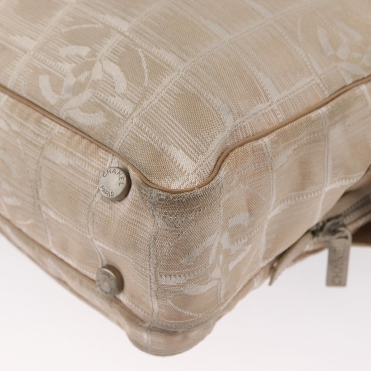 CHANEL New Travel line Hand Bag 2wat Beige CC Auth 163150