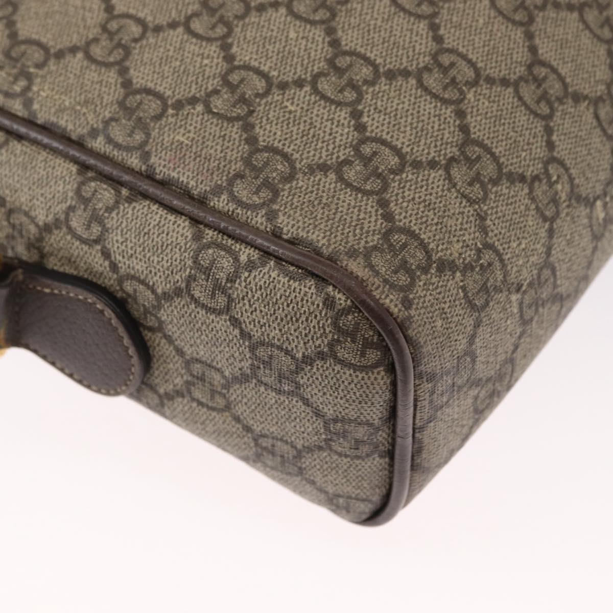 GUCCI Ophidia GG Supreme Web Sherry Line Bag PVC Beige 517080 Auth 163153