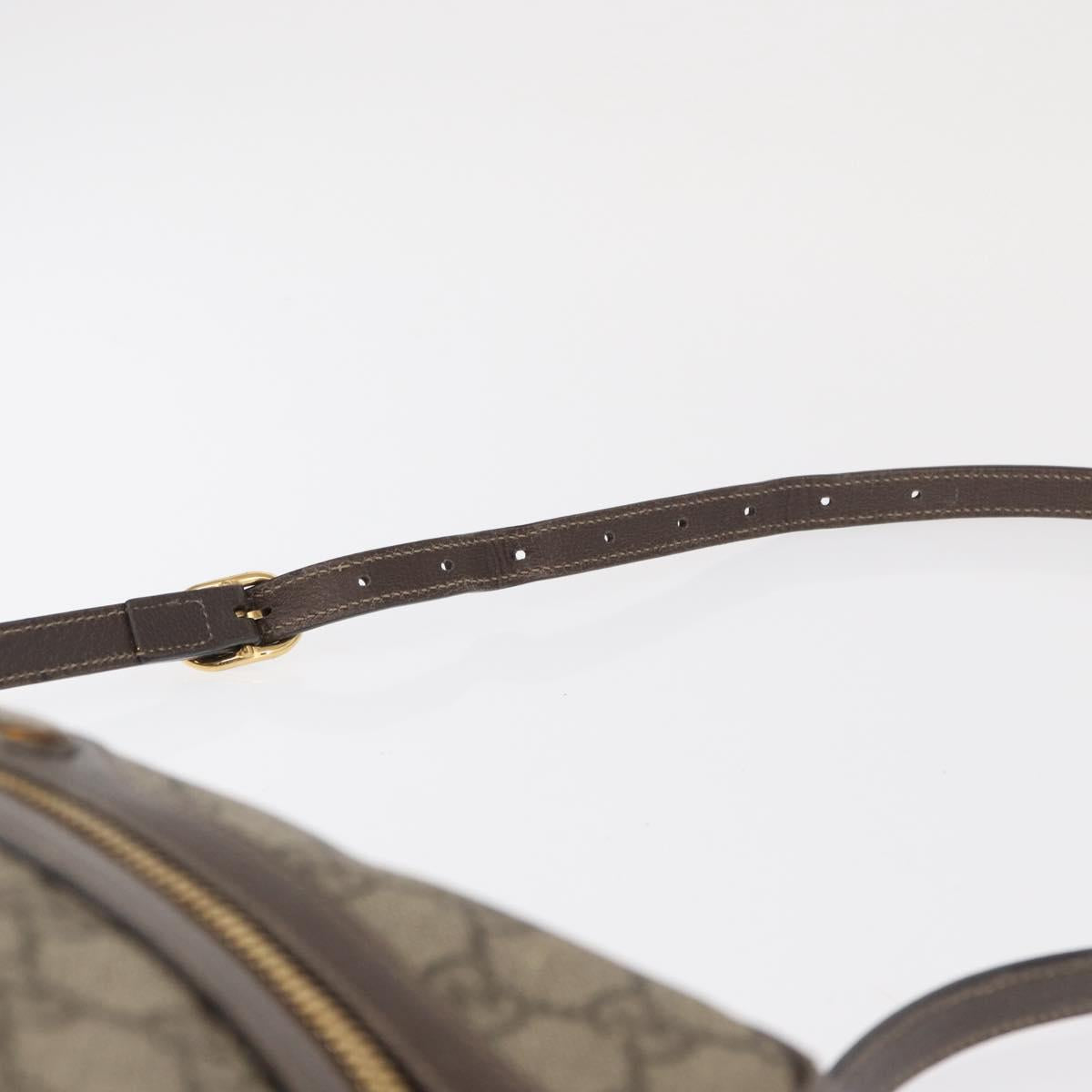 GUCCI Ophidia GG Supreme Web Sherry Line Bag PVC Beige 517080 Auth 163153