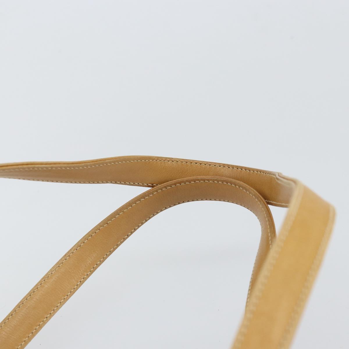 GUCCI Micro GG Supreme Hand Bag PVC Beige Gold Auth 163168