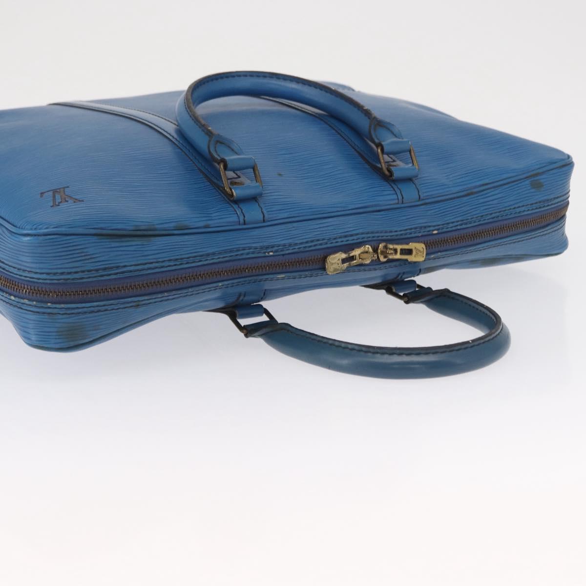 LOUIS VUITTON Epi Porte Documents Voyage Business Bag Blue M54475 Auth 163171