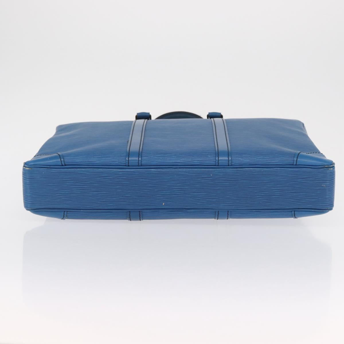 LOUIS VUITTON Epi Porte Documents Voyage Business Bag Blue M54475 Auth 163171