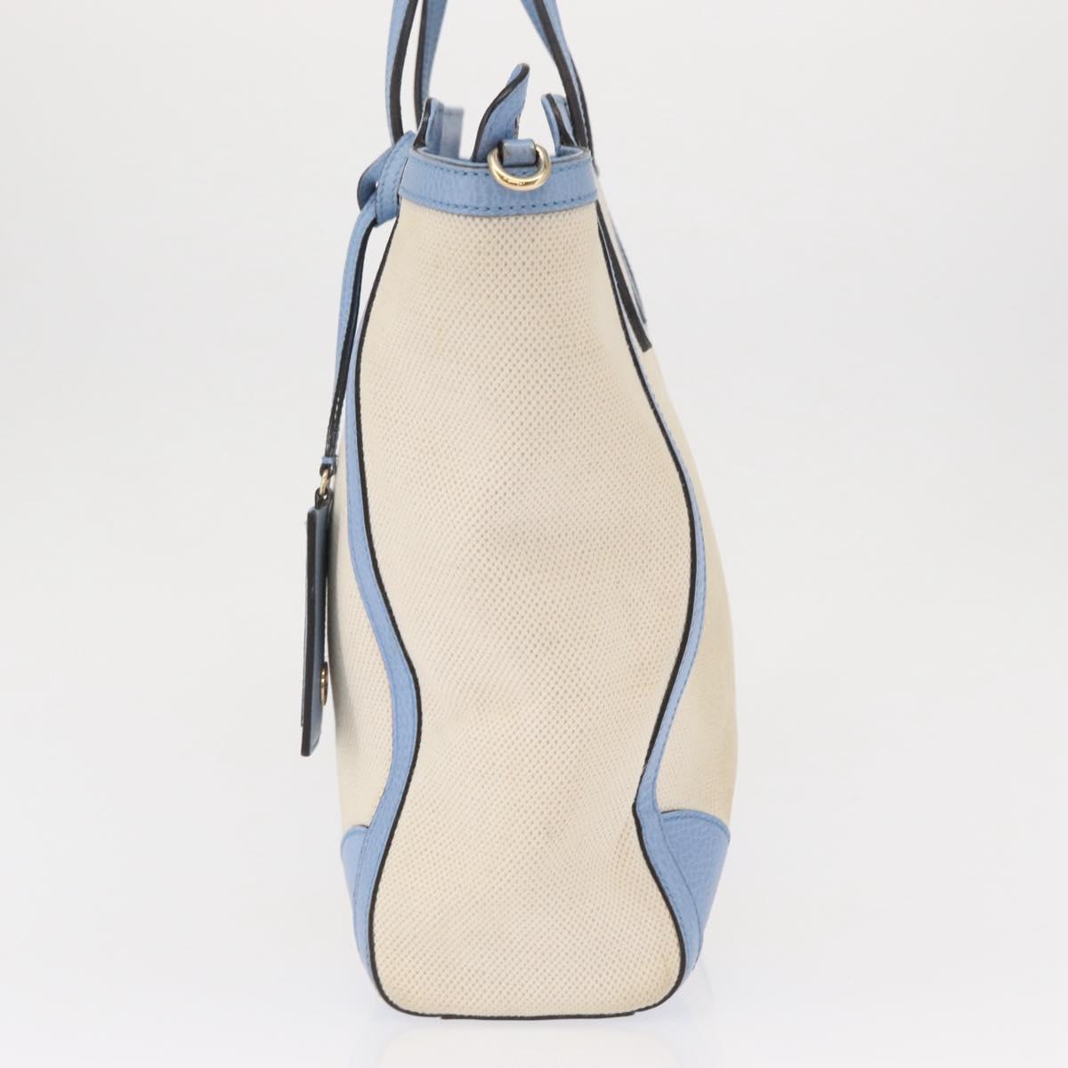 GUCCI Swing Hand Bag Canvas Beige Gold 368824 Auth 163172