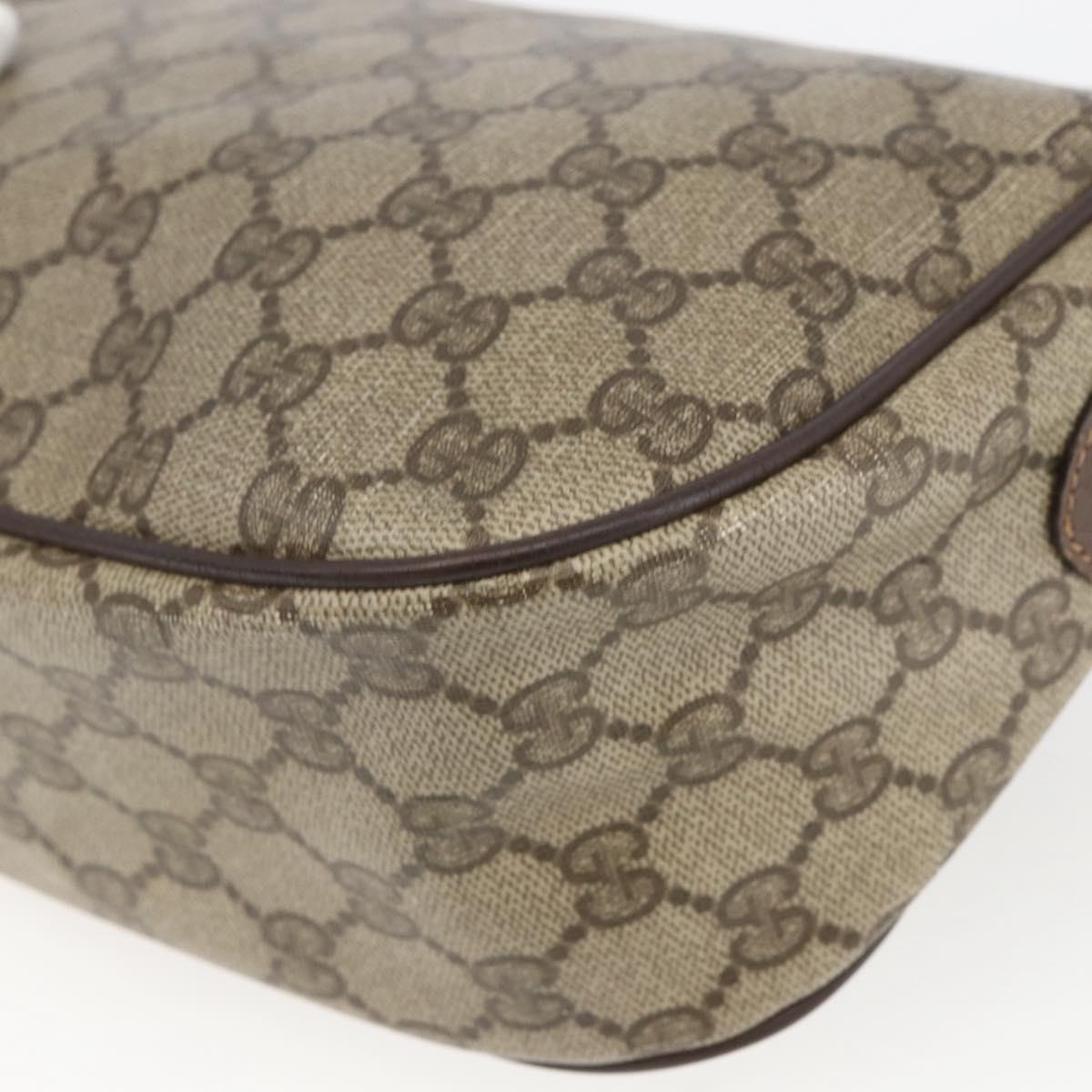 GUCCI GG Supreme Web Sherry Line Shoulder Bag PVC Beige 89 02 032 Auth 163179