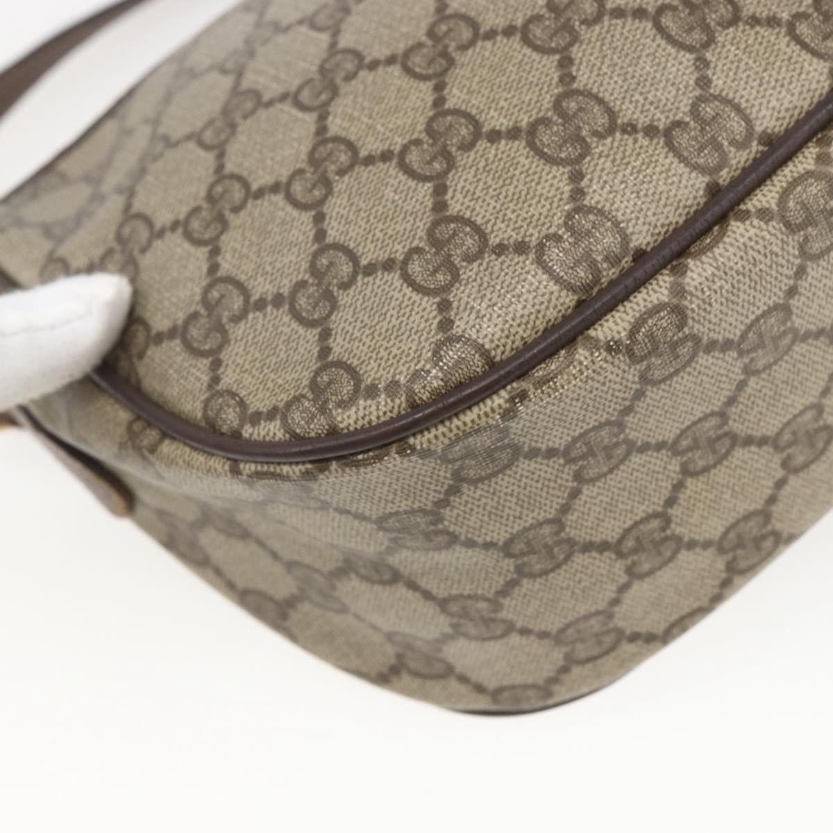 GUCCI GG Supreme Web Sherry Line Shoulder Bag PVC Beige 89 02 032 Auth 163179