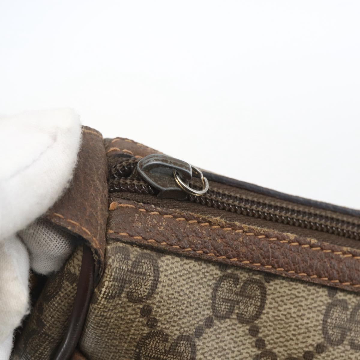 GUCCI GG Supreme Web Sherry Line Shoulder Bag PVC Beige 89 02 032 Auth 163179