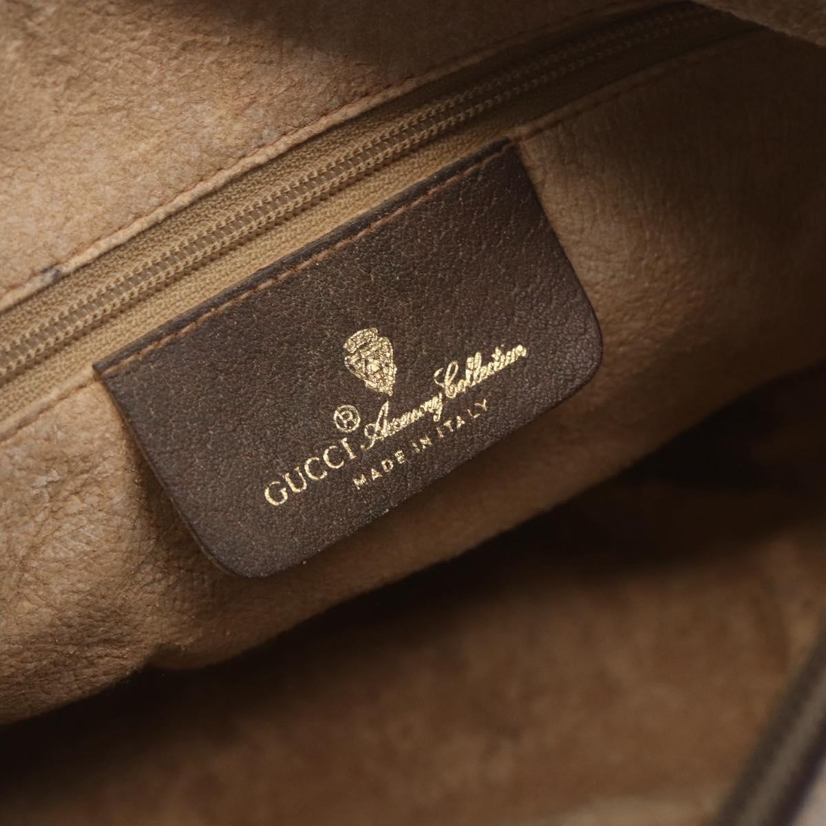 GUCCI GG Supreme Web Sherry Line Shoulder Bag PVC Beige 89 02 032 Auth 163179