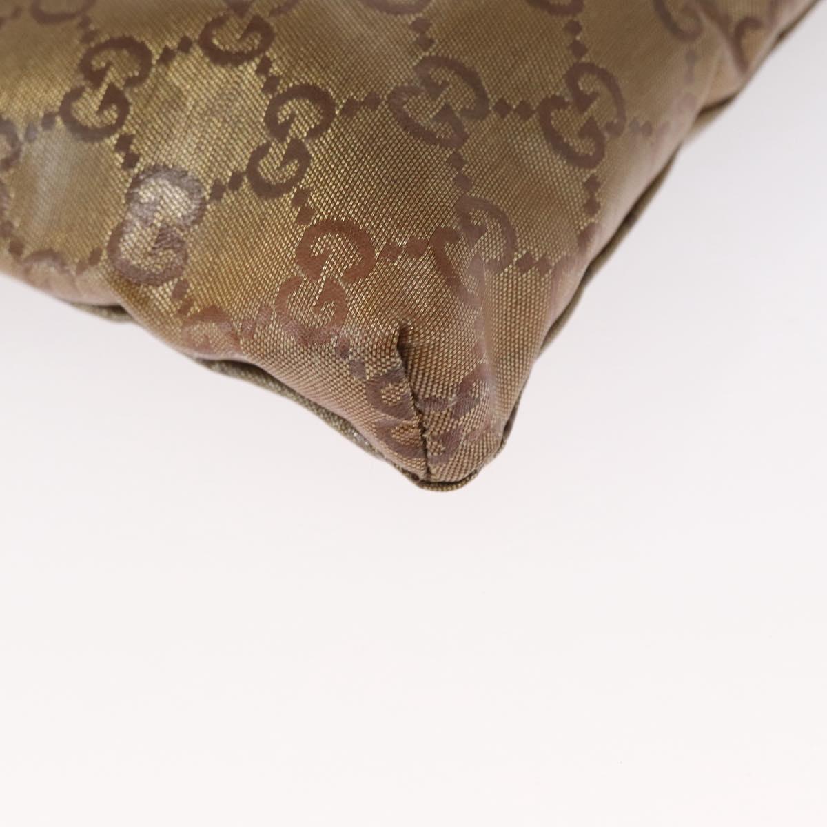 GUCCI GG Crystal Sherry Line Waist bag Gold Beige 28566 Auth 163181