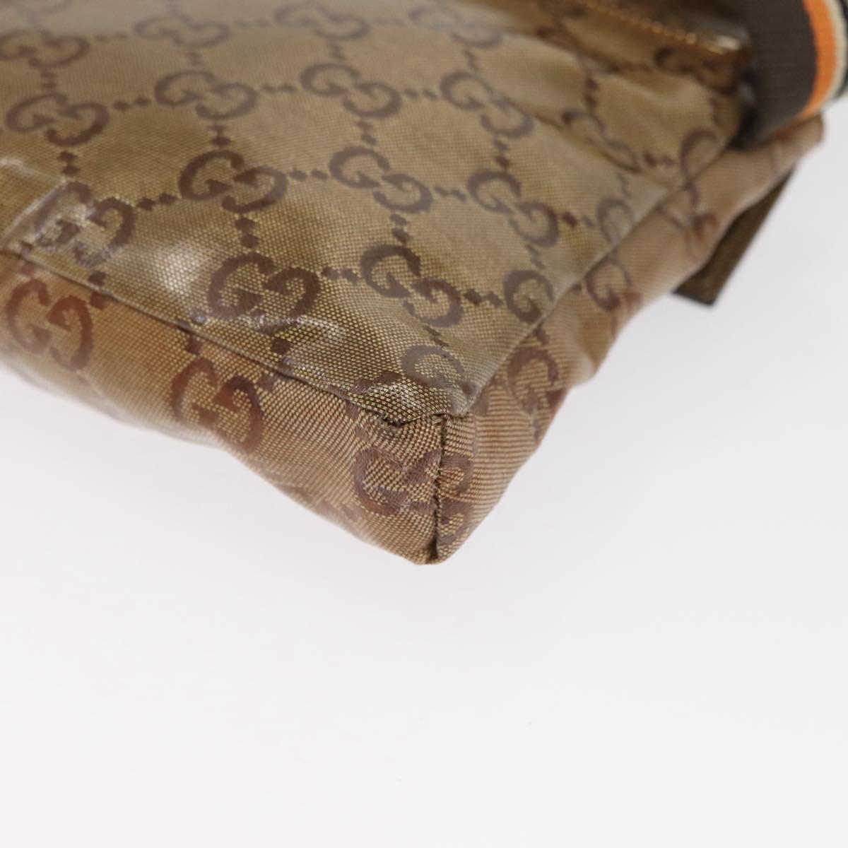 GUCCI GG Crystal Sherry Line Waist bag Gold Beige 28566 Auth 163181