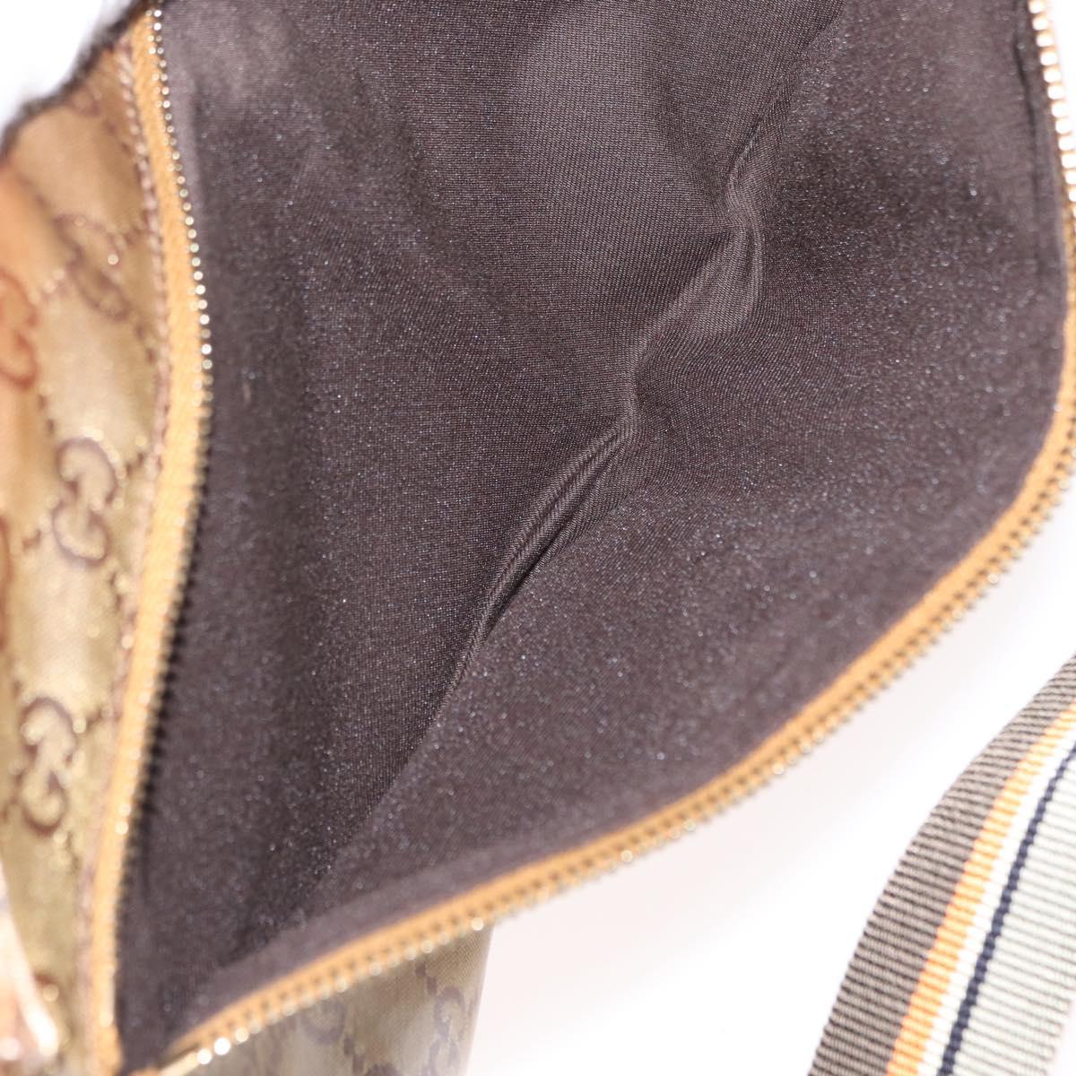 GUCCI GG Crystal Sherry Line Waist bag Gold Beige 28566 Auth 163181