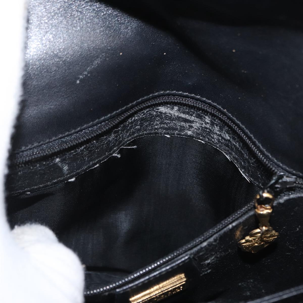 GUCCI Micro GG Supreme Shoulder Bag PVC Black Gold 001 406 1780 Auth 163182
