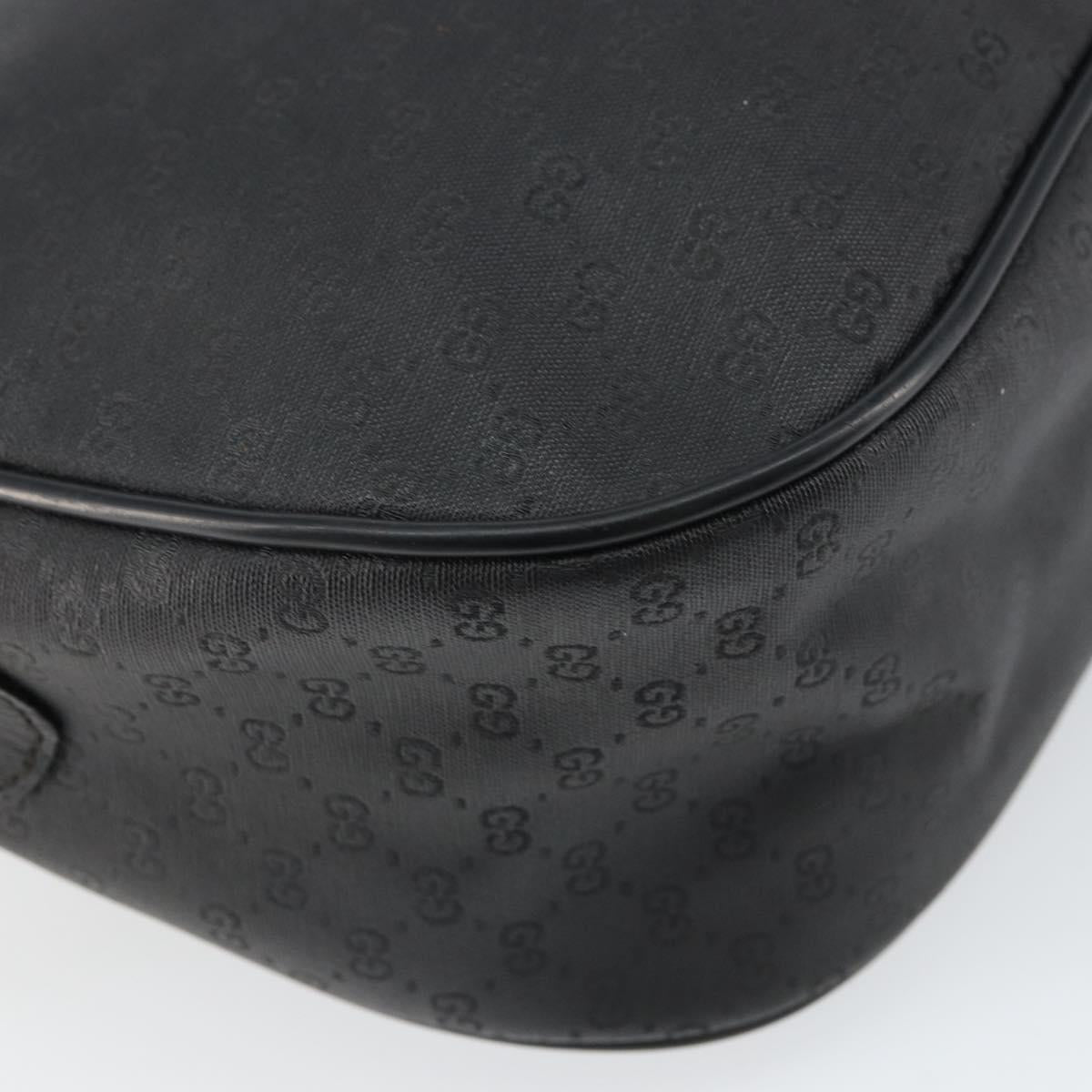 GUCCI Micro GG Supreme Web Sherry Line Bag PVC Black 001 754 6177 Auth 163185