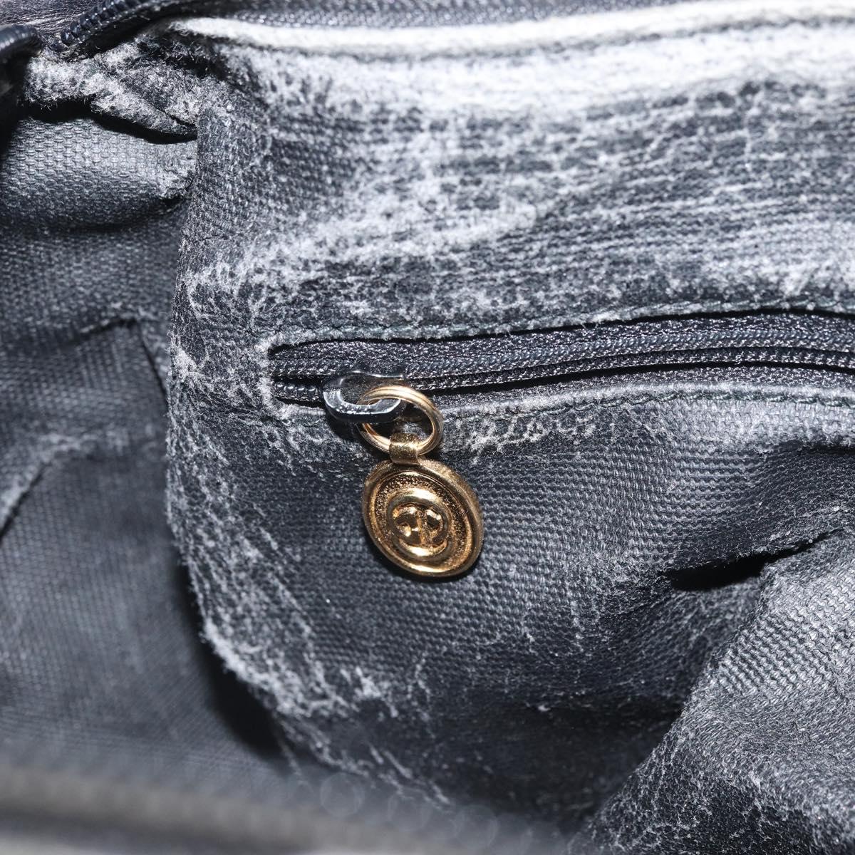 GUCCI Micro GG Supreme Web Sherry Line Bag PVC Black 001 754 6177 Auth 163185