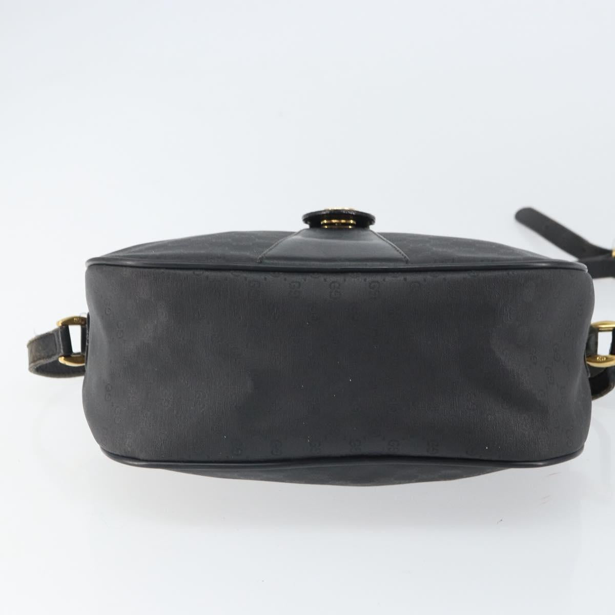 GUCCI Micro GG Supreme Web Sherry Line Bag PVC Black 001 754 6177 Auth 163185