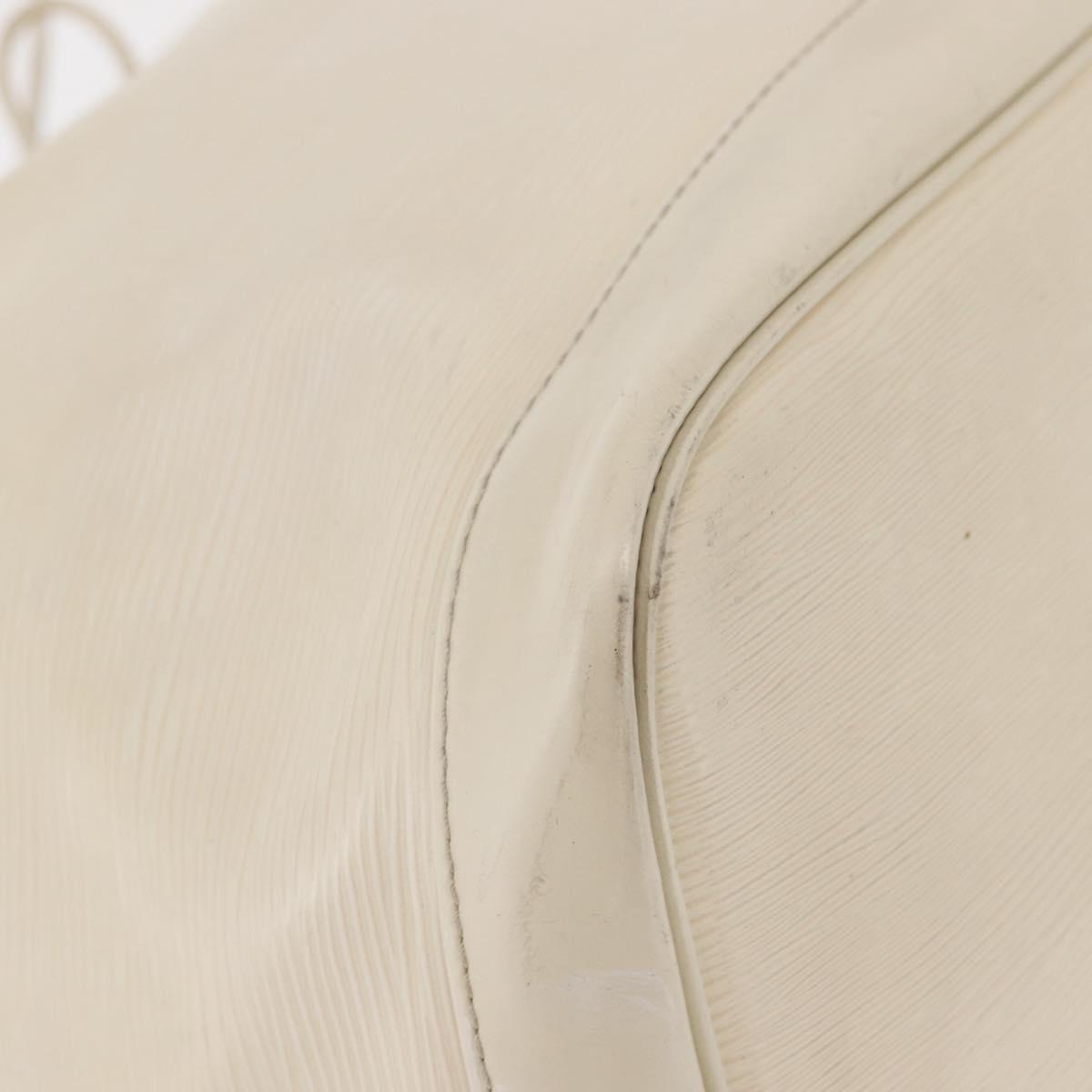 LOUIS VUITTON Epi Petit Noe Shoulder Bag White Yvoire M4084J LV Auth 163189