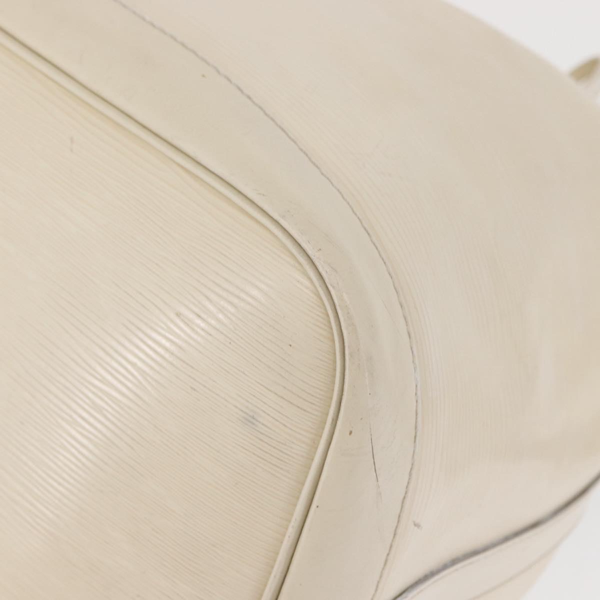 LOUIS VUITTON Epi Petit Noe Shoulder Bag White Yvoire M4084J LV Auth 163189