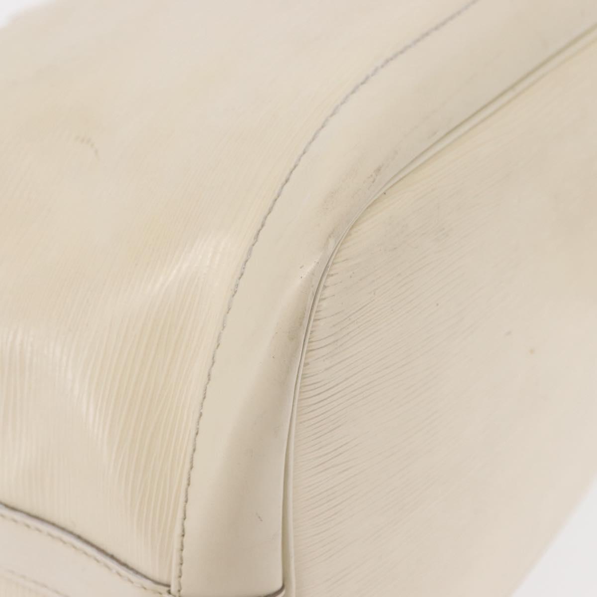 LOUIS VUITTON Epi Petit Noe Shoulder Bag White Yvoire M4084J LV Auth 163189