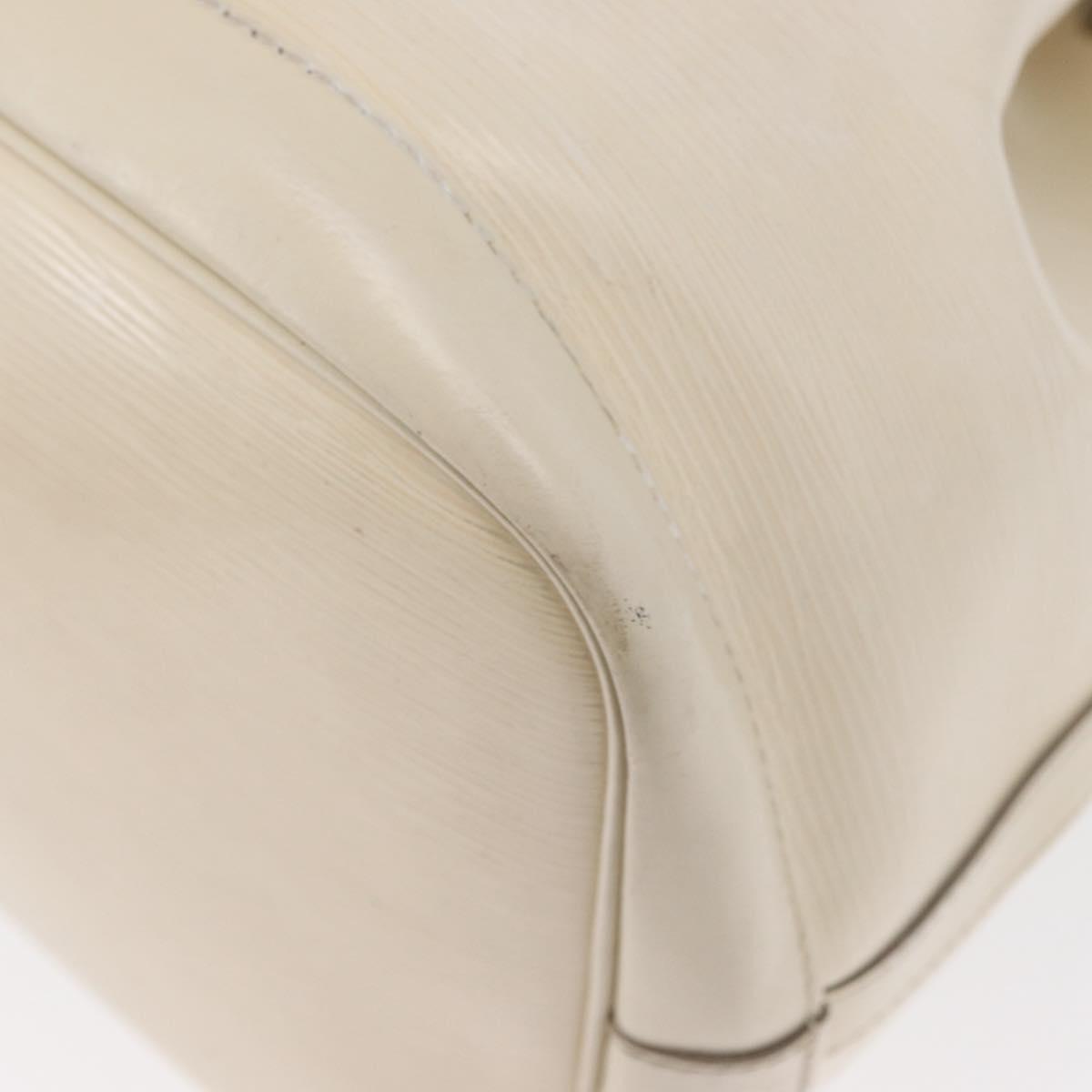 LOUIS VUITTON Epi Petit Noe Shoulder Bag White Yvoire M4084J LV Auth 163189