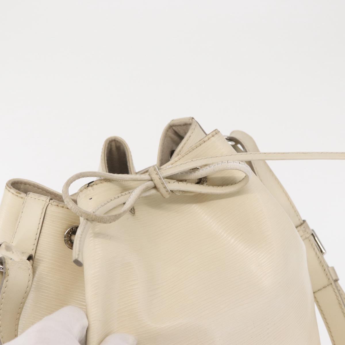 LOUIS VUITTON Epi Petit Noe Shoulder Bag White Yvoire M4084J LV Auth 163189