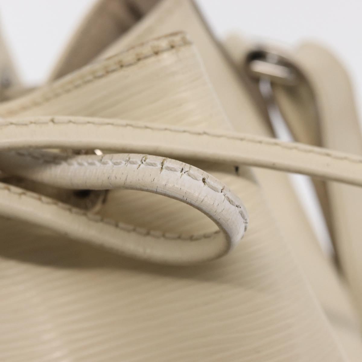 LOUIS VUITTON Epi Petit Noe Shoulder Bag White Yvoire M4084J LV Auth 163189
