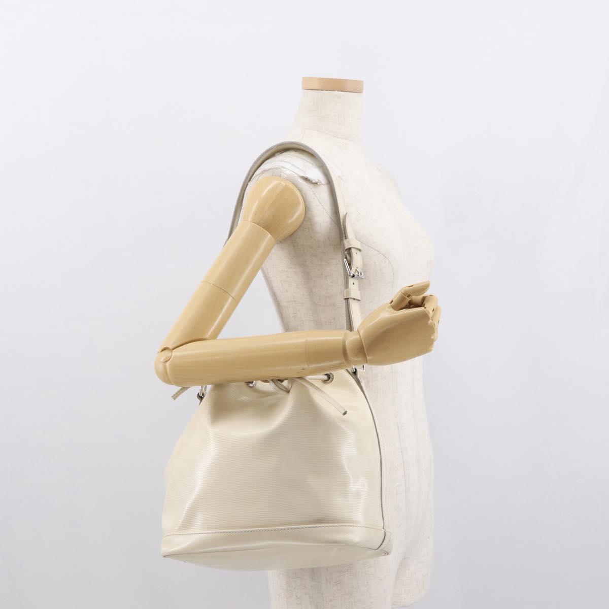 LOUIS VUITTON Epi Petit Noe Shoulder Bag White Yvoire M4084J LV Auth 163189