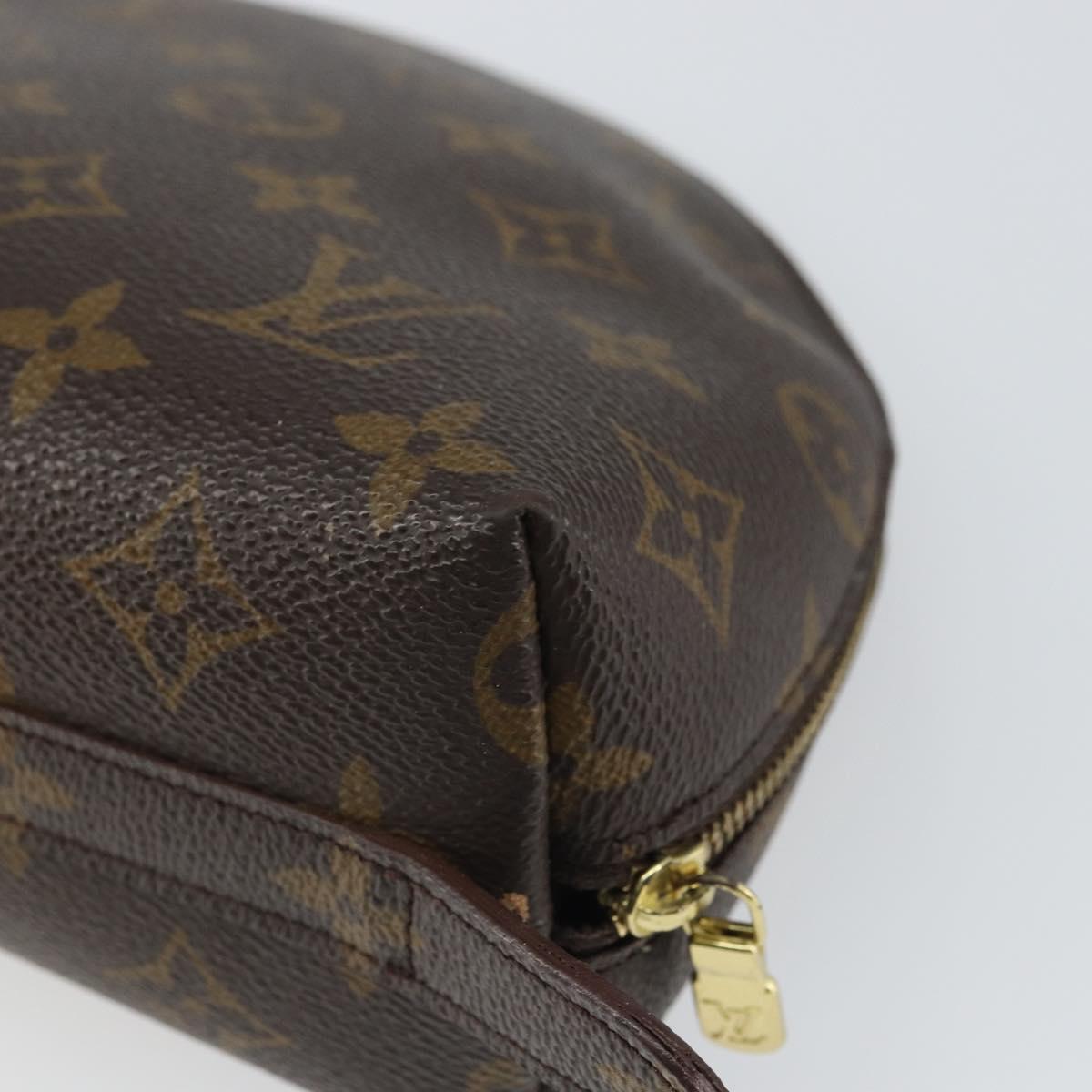 LOUIS VUITTON Monogram Trousse Demi Ronde Cosmetic Pouch M47520 LV Auth 163194
