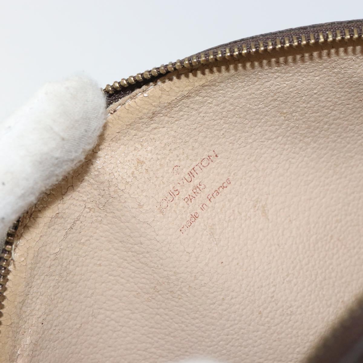 LOUIS VUITTON Monogram Trousse Demi Ronde Cosmetic Pouch M47520 LV Auth 163194