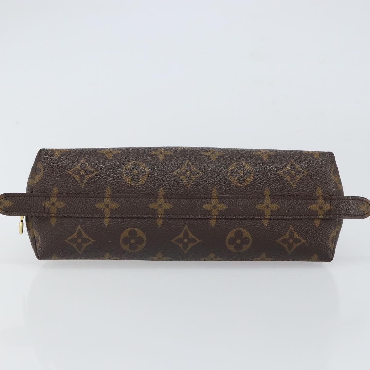 LOUIS VUITTON Monogram Trousse Demi Ronde Cosmetic Pouch M47520 LV Auth 163194