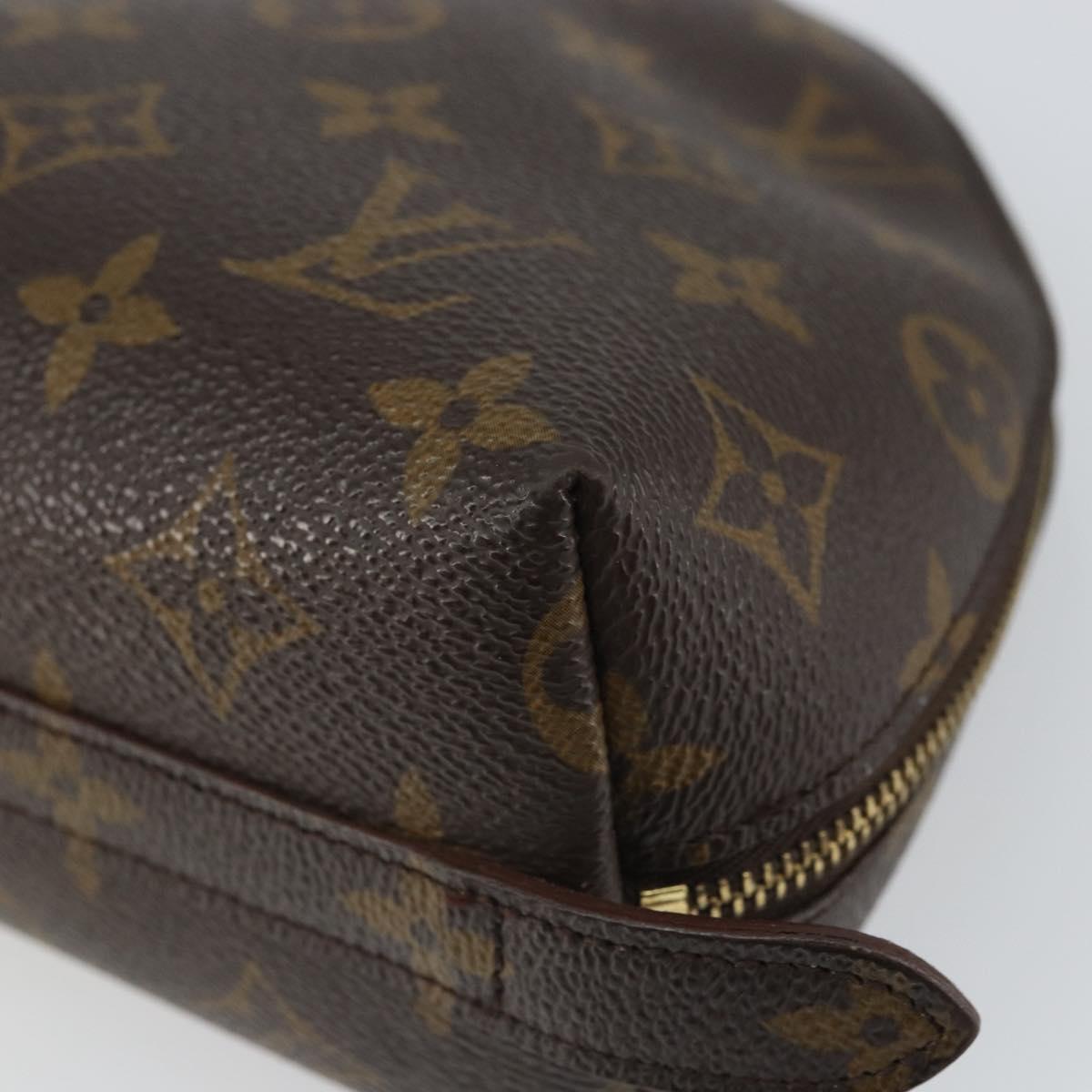 LOUIS VUITTON Monogram Trousse Demi Ronde Cosmetic Pouch M47520 LV Auth 163194