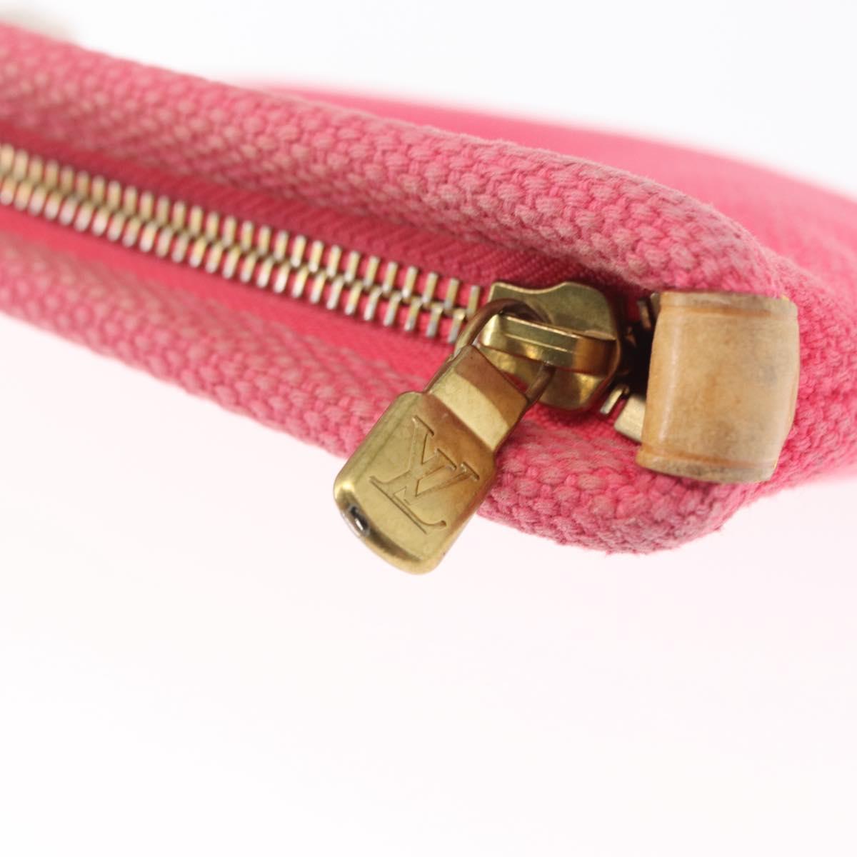 LOUIS VUITTON Antigua Pochette Plat GM Clutch Bag Pink M40065 LV Auth 163197