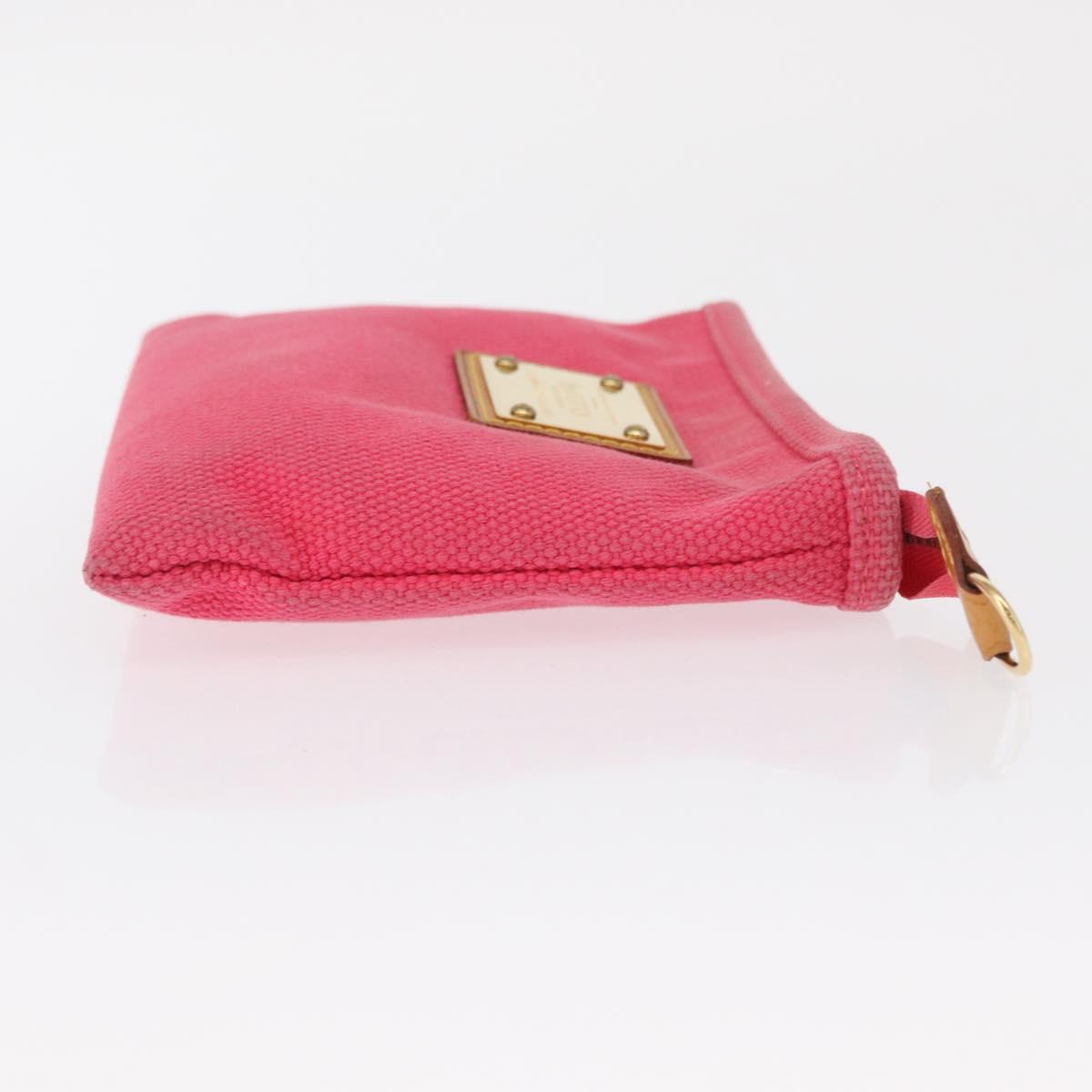 LOUIS VUITTON Antigua Pochette Plat GM Clutch Bag Pink M40065 LV Auth 163197