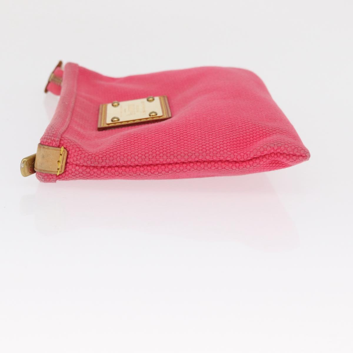 LOUIS VUITTON Antigua Pochette Plat GM Clutch Bag Pink M40065 LV Auth 163197