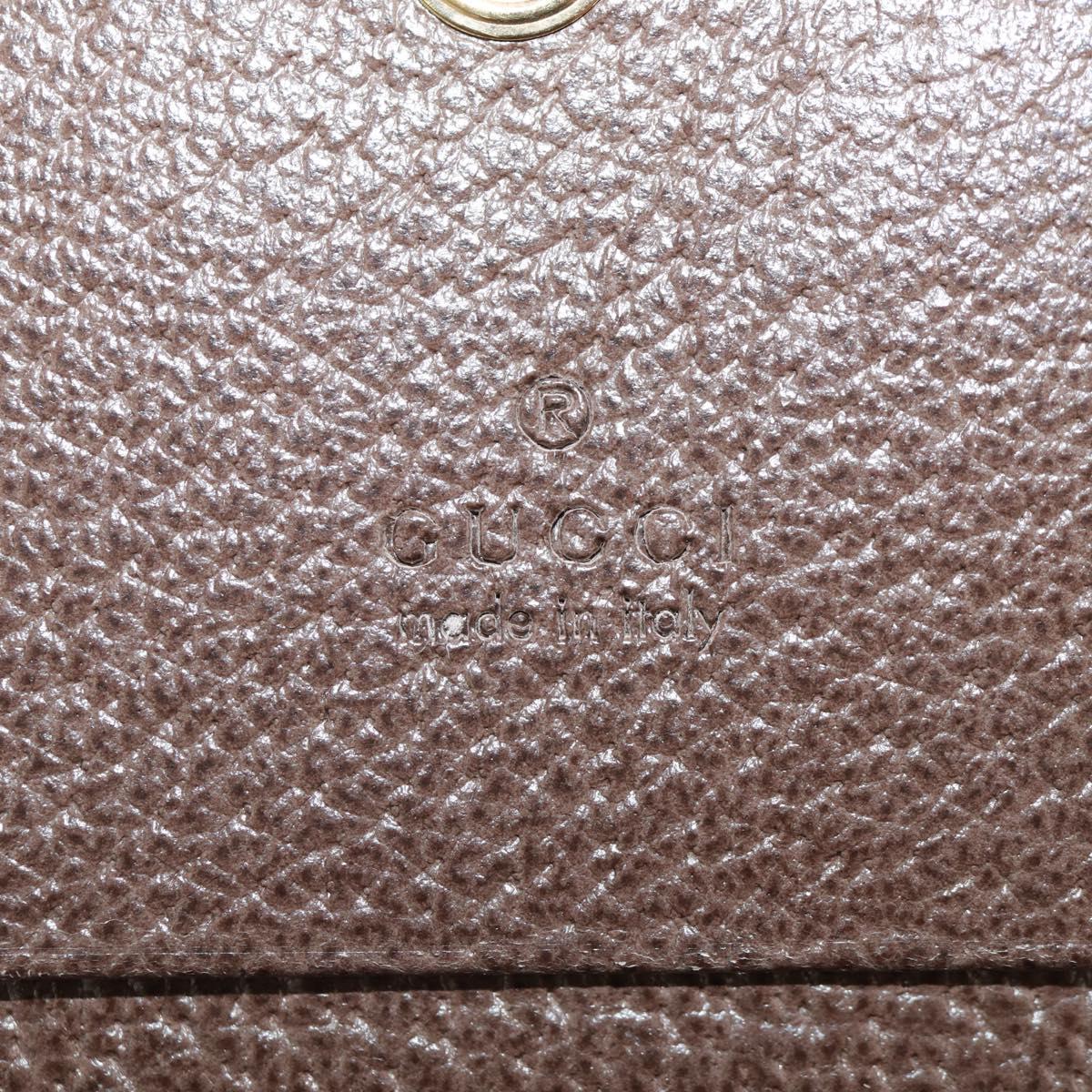 GUCCI GG Supreme Bengal Compact Wallet PVC Beige Gold 452362 Auth 163205M