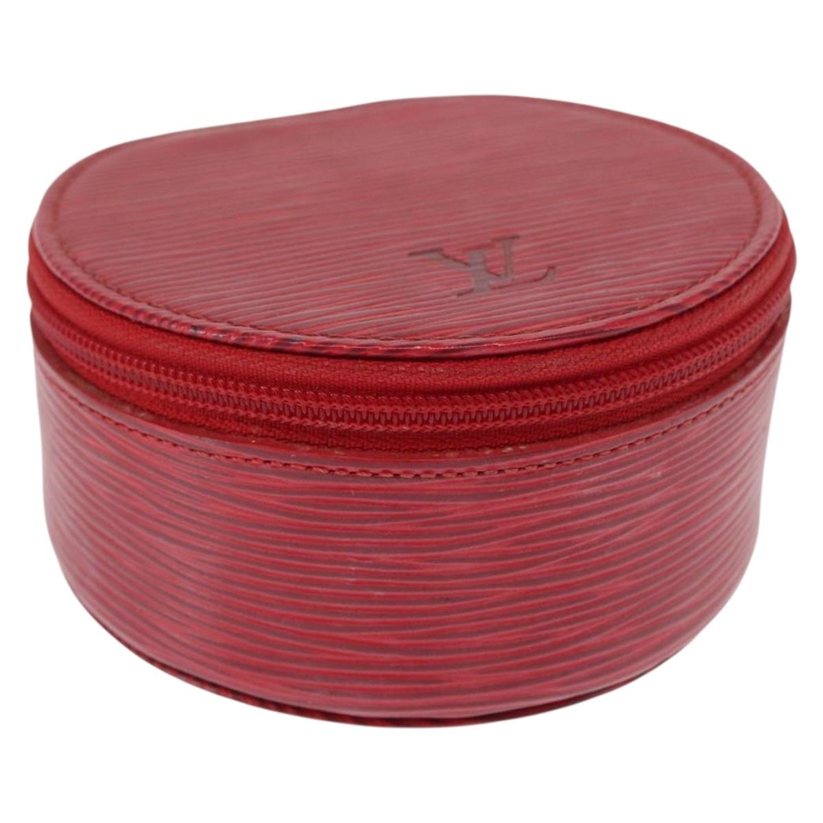 LOUIS VUITTON Epi Ecrin Bijoux 10 Jewelry Box Red M48217 LV Auth 163207